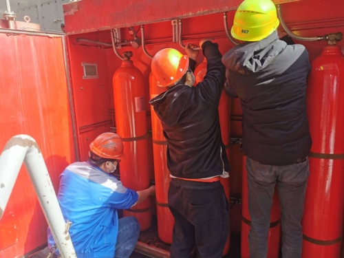 念海消防二氧化碳气瓶检测助力浙江某化工厂厂房安全运作